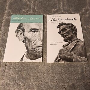 JOURNAL OF THE ABRAHAM LINCOLN ASSOCIATION SET OF 2 BOOKS HISTORY 16TH PRESIDENT